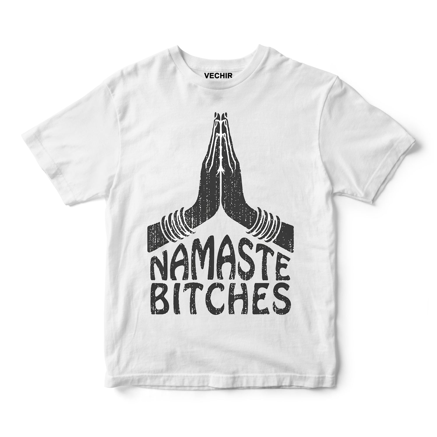 Футболка Namaste оверсайз унісекс з DTG друком на білій бавовні 250г/м2